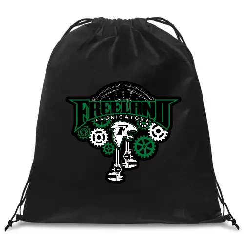 Freeland Fabricators Drawstring Bag Black brought to you by The Bear Traxs thebeartraxs.com